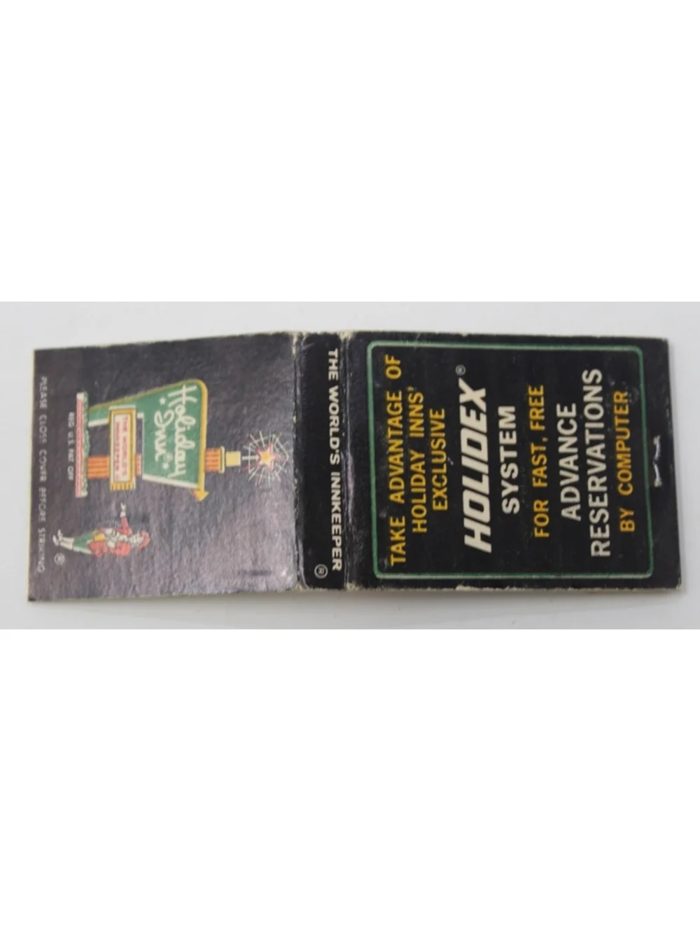 Vintage 1960s Holiday Inn Holidex Matchbook Hot Springs Lake Hamilton Arkansas